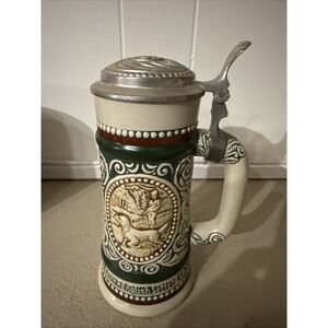 Vintage Avon Rainbow Trout English Setter 1978  Lidded Beer Stein Mug Brazil